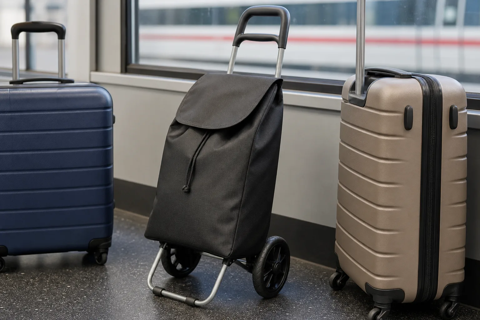 Einkaufstrolley beim Reisen: Zug und Flug sicher nutzen