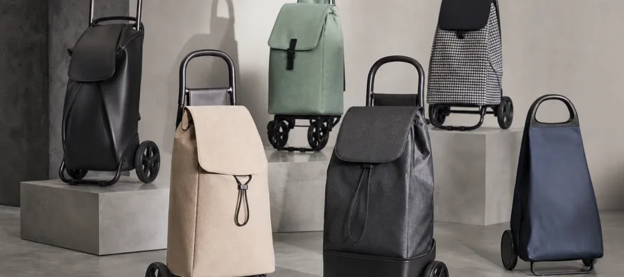 Materialien, Formen und Silhouetten im Einkaufstrolley-Design