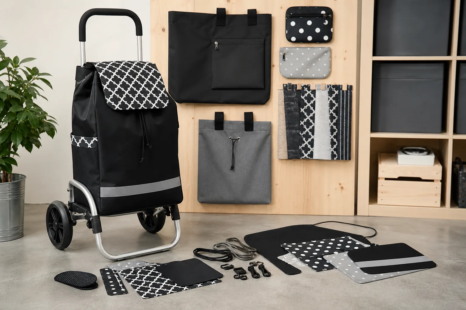 Einkaufstrolley individualisieren: Zubehoer, Taschen und Design selbst machen