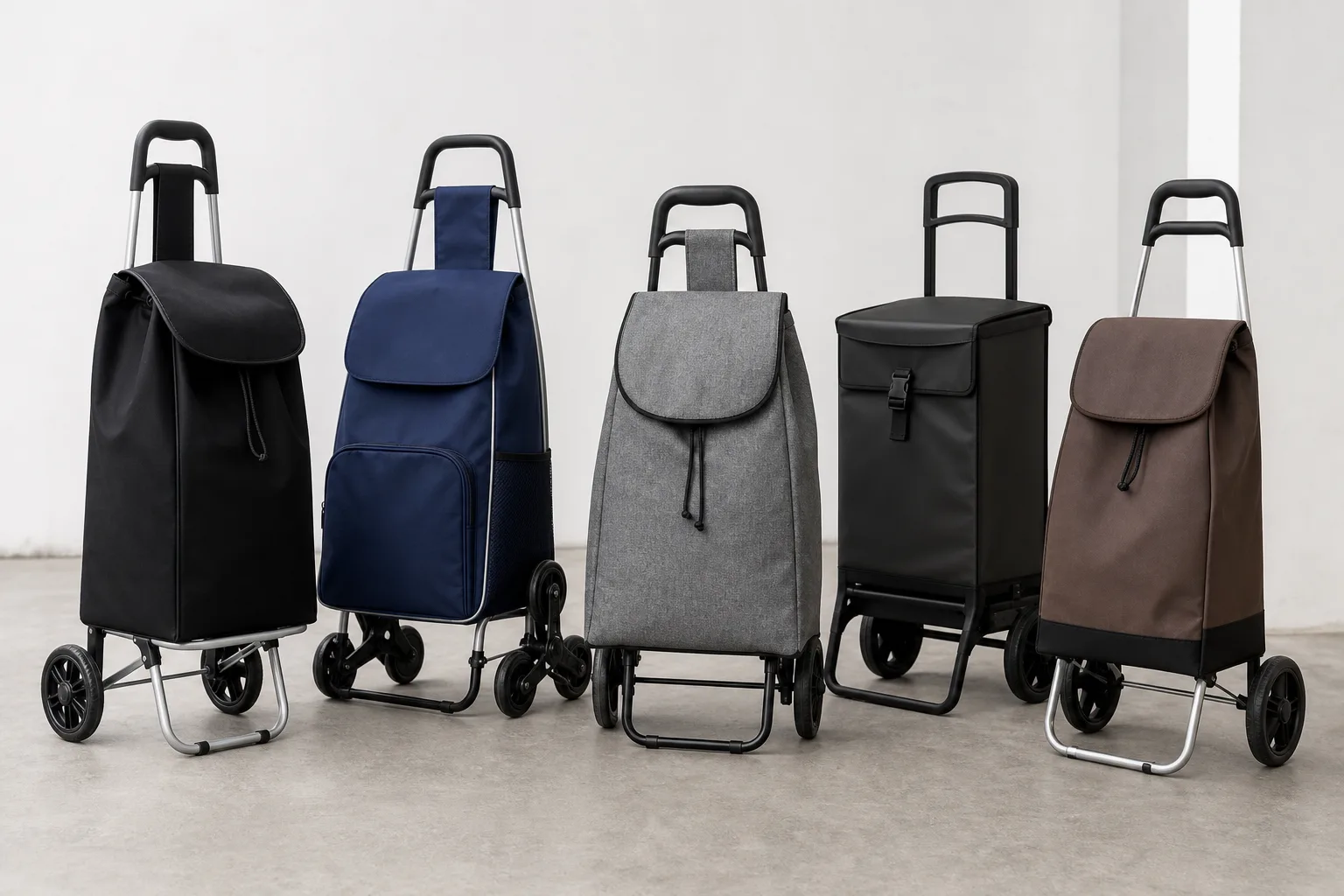 Einkaufstrolley Vergleich: Modelle, Materialien und Funktionen gegenueberstellen
